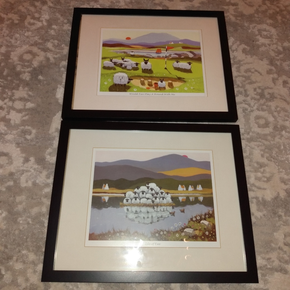 Vintage The Whimsical world of Thomas Joseph  Framed Golf Prints